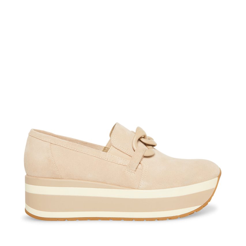 Beige Steve Madden Haze Suede Women\'s Platform Shoes | PH 278616PC